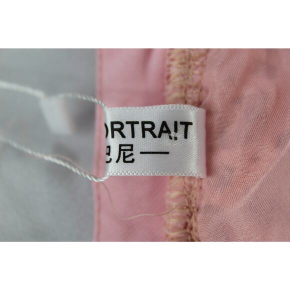 NWT Self Portrait Pink Lace Eyelet Dress Size L Ruffle Flutter Sleeve - Picture 6 of 9